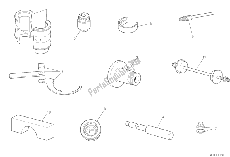 All parts for the Workshop Service Tools (frame) of the Ducati Superbike Panigale V4 1100 2018
